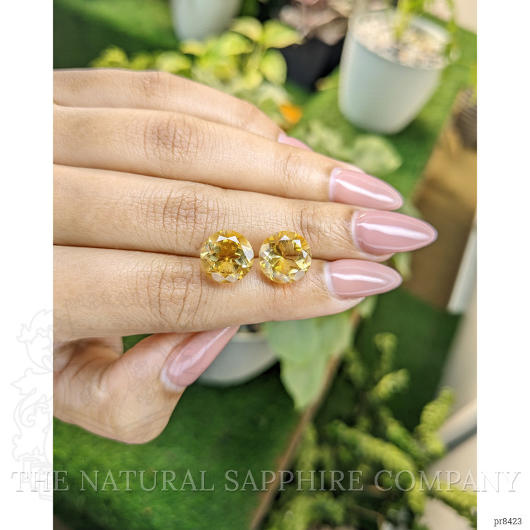 7.62 Ct.Tw. Citrine Pair from Ceylon (Sri Lanka)