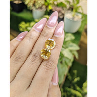 7.62&nbsp;Ct.Tw.Total Carat Weight Citrine Pair from Ceylon (Sri Lanka) Life Style