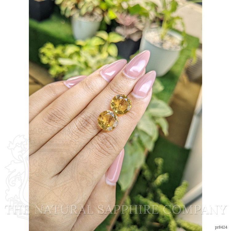 8.00 Ct.Tw. Citrine Pair from Ceylon (Sri Lanka)