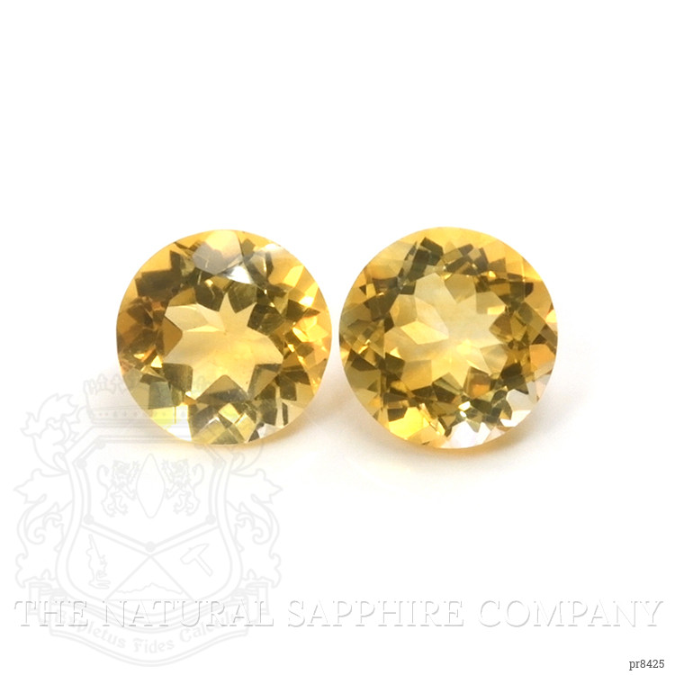 8.92 Ct.Tw. Citrine Pair from Ceylon (Sri Lanka)