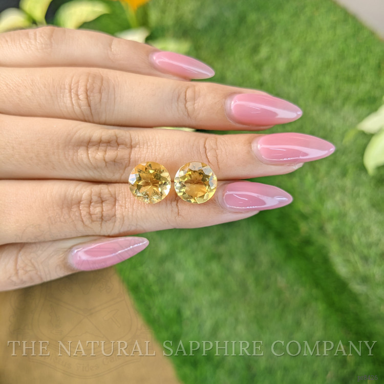 8.20 Ct.Tw. Citrine Pair from Ceylon (Sri Lanka)
