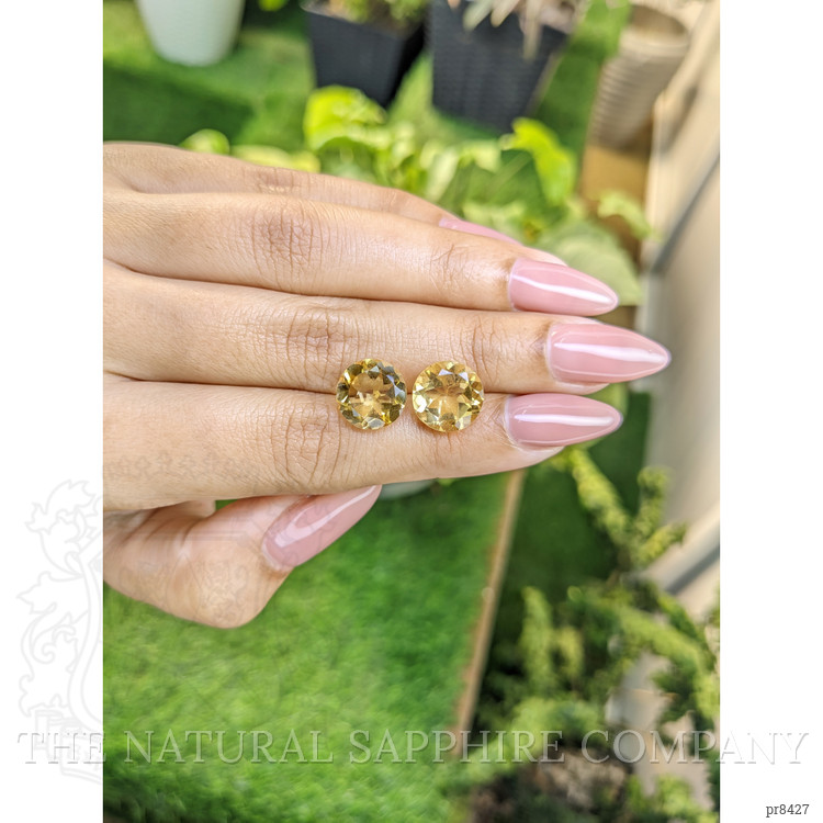 7.92 Ct.Tw. Citrine Pair from Ceylon (Sri Lanka)