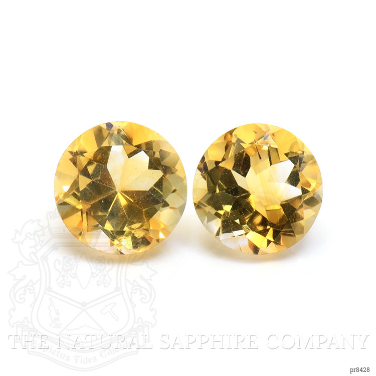 8.73 Ct.Tw. Citrine Pair from Ceylon (Sri Lanka)