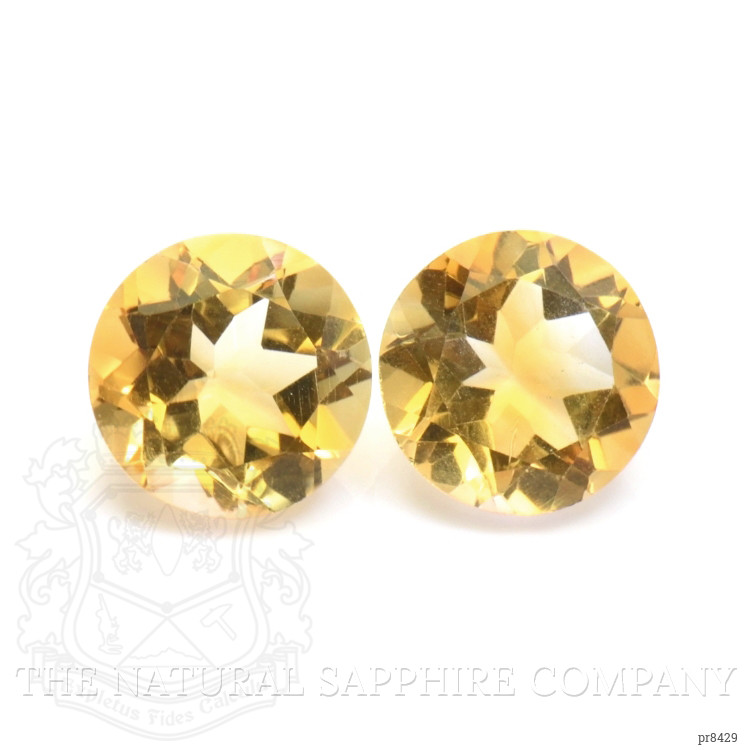 8.38 Ct.Tw. Citrine Pair from Ceylon (Sri Lanka)