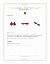 0.70 Ct.Tw.Total Carat Weight Ruby Pair from Mozambique Appraisal