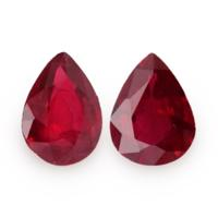 0.70 Ct.Tw.Total Carat Weight Ruby Pair from Mozambique Video