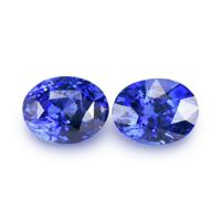 7.06&nbsp;Ct.Tw.Total Carat Weight Blue Sapphire Pair from Ceylon (Sri Lanka) Video