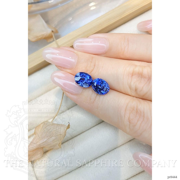 7.06 Ct.Tw. Blue Sapphire Pair from Ceylon (Sri Lanka)