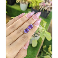 4.39&nbsp;Ct.Tw.Total Carat Weight Amethyst Pair from Africa Life Style