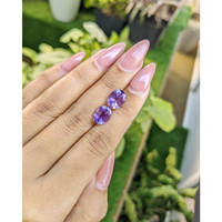 4.52&nbsp;Ct.Tw.Total Carat Weight Amethyst Pair from Africa Life Style