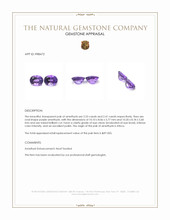 4.94 Ct.Tw.Total Carat Weight Purple Amethyst Pair from Africa Appraisal