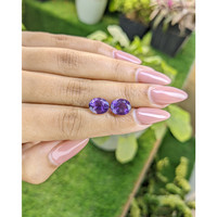4.90&nbsp;Ct.Tw.Total Carat Weight Amethyst Pair from Africa Life Style