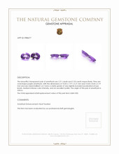 4.39 Ct.Tw.Total Carat Weight Amethyst Pair from Africa Appraisal