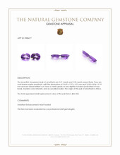 4.39 Ct.Tw.Total Carat Weight Purple Amethyst Pair from Africa Appraisal