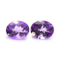4.39&nbsp;Ct.Tw.Total Carat Weight Amethyst Pair from Africa Video