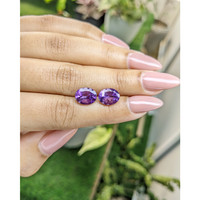 4.39&nbsp;Ct.Tw.Total Carat Weight Amethyst Pair from Africa Life Style