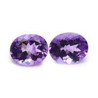 4.37&nbsp;Ct.Tw.Total Carat Weight Amethyst Pair from Africa Video