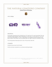 4.35 Ct.Tw.Total Carat Weight Purple Amethyst Pair from Africa Appraisal