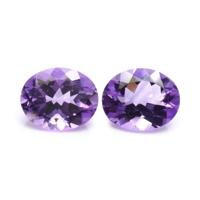 4.28&nbsp;Ct.Tw.Total Carat Weight Amethyst Pair from Ceylon (Sri Lanka) Video