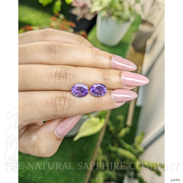 4.28 Ct.Tw. Amethyst Pair from Ceylon (Sri Lanka)