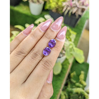 4.87&nbsp;Ct.Tw.Total Carat Weight Amethyst Pair from Africa Life Style