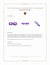 4.14 Ct.Tw.Total Carat Weight Purple Amethyst Pair from Africa Appraisal