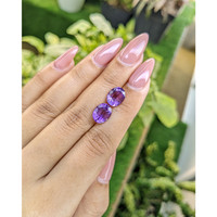 4.14&nbsp;Ct.Tw.Total Carat Weight Amethyst Pair from Africa Life Style
