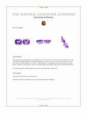 4.36 Ct.Tw.Total Carat Weight Purple Amethyst Pair from Africa Appraisal