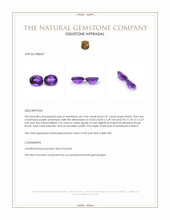 4.83 Ct.Tw.Total Carat Weight Purple Amethyst Pair from Africa Appraisal