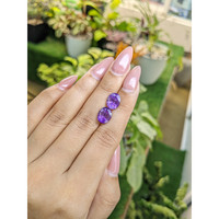 4.58&nbsp;Ct.Tw.Total Carat Weight Amethyst Pair from Africa Life Style