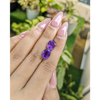 4.64&nbsp;Ct.Tw.Total Carat Weight Amethyst Pair from Africa Life Style