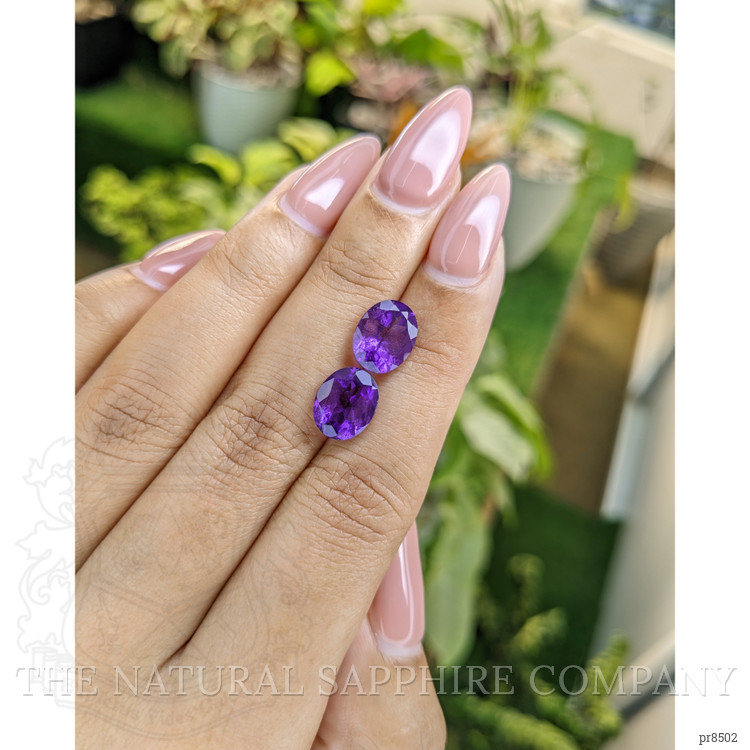 4.64 Ct.Tw. Amethyst Pair from Africa