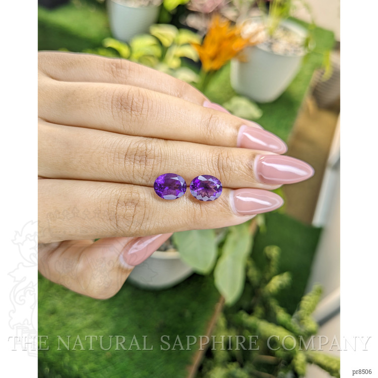 4.97 Ct.Tw. Amethyst Pair from Africa