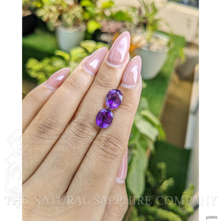 4.97 Ct.Tw. Amethyst Pair from Africa