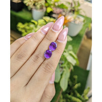 4.18&nbsp;Ct.Tw.Total Carat Weight Amethyst Pair from Africa Life Style