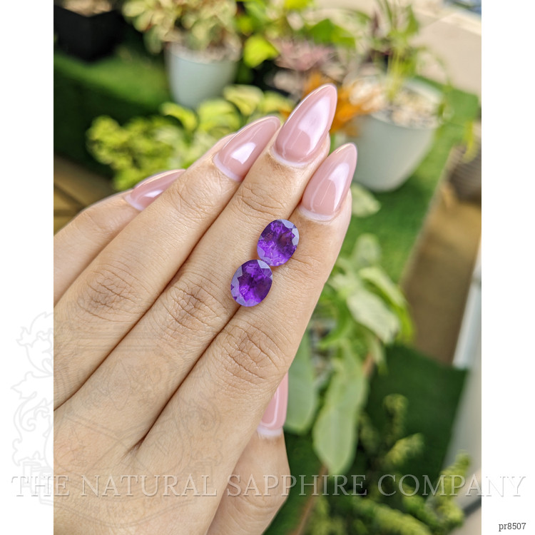 4.18 Ct.Tw. Amethyst Pair from Africa