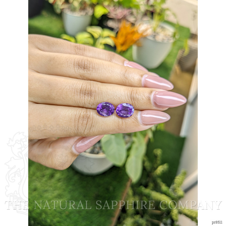 4.59 Ct.Tw. Amethyst Pair from Africa