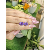 4.65&nbsp;Ct.Tw.Total Carat Weight Amethyst Pair from Africa Life Style