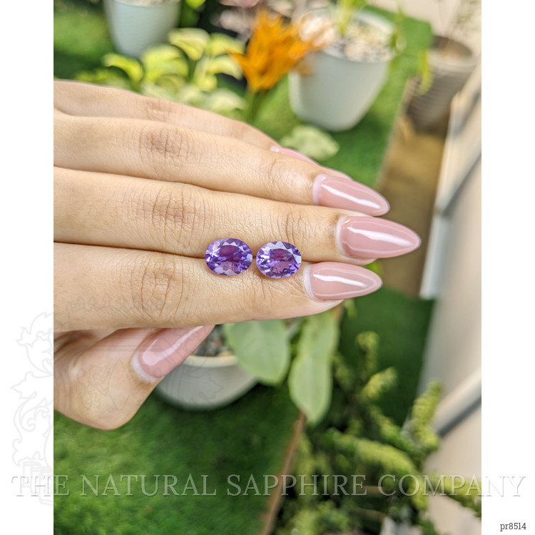 4.33 Ct.Tw. Amethyst Pair from Africa
