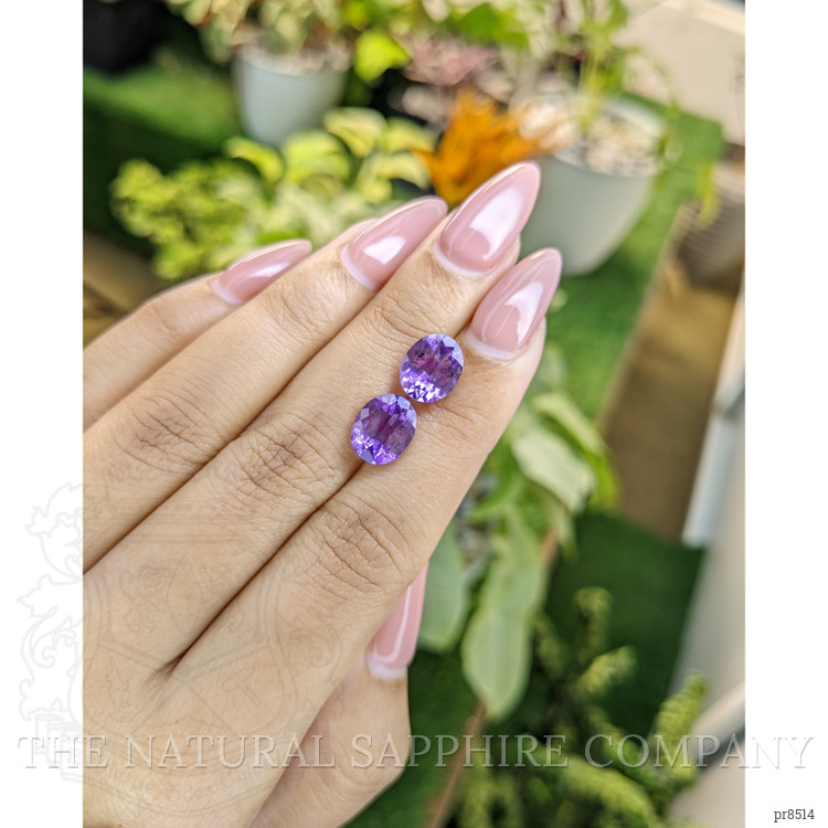 4.33 Ct.Tw. Amethyst Pair from Africa