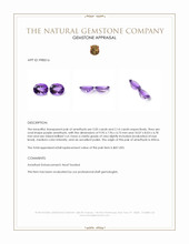 4.19 Ct.Tw.Total Carat Weight Purple Amethyst Pair from Africa Appraisal