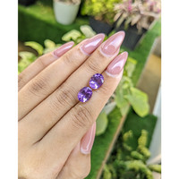 4.50&nbsp;Ct.Tw.Total Carat Weight Amethyst Pair from Africa Life Style