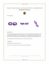 4.21 Ct.Tw.Total Carat Weight Purple Amethyst Pair from Africa Appraisal