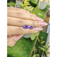 4.21&nbsp;Ct.Tw.Total Carat Weight Amethyst Pair from Africa Life Style