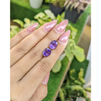 4.87&nbsp;Ct.Tw.Total Carat Weight Amethyst Pair from Africa Life Style