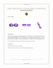 4.54 Ct.Tw.Total Carat Weight Purple Amethyst Pair from Africa Appraisal