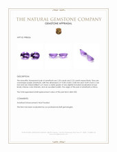 4.43 Ct.Tw.Total Carat Weight Purple Amethyst Pair from Africa Appraisal