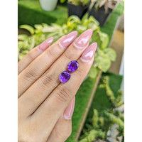 4.51&nbsp;Ct.Tw.Total Carat Weight Amethyst Pair from Africa Life Style