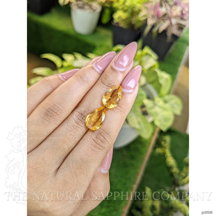 7.87 Ct.Tw. Citrine Pair from Ceylon (Sri Lanka)