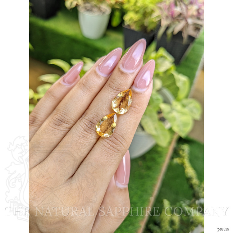 8.63 Ct.Tw. Citrine Pair from Ceylon (Sri Lanka)